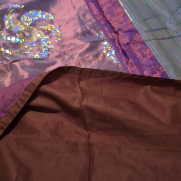 Purple and Pink Embroidered Textile AFGHANI HAND MADE NEVER USED